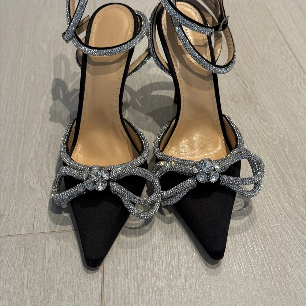 MACH & MACH Double Bow Satin Heels - Picture 12 of 12